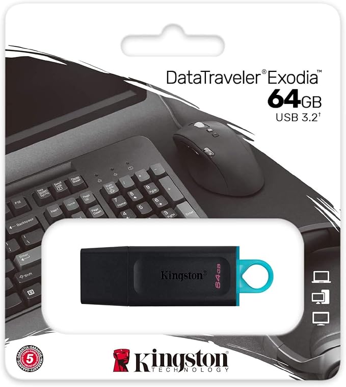 PenDrive Kingston DataTraveler Exodia 64GB USB 3.2 Flash Drive High Speed USB
