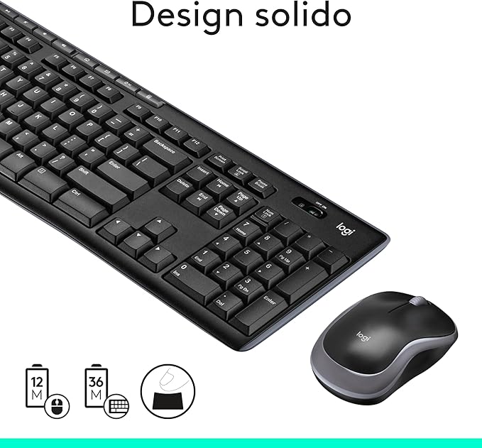 Kit Tastiera e Mouse Logitech MK270 Wireless Compatti Layout Italiano