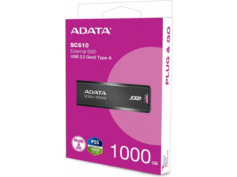 SSD esterno 1000GB Adata SC610 Nero