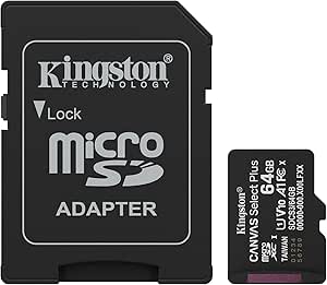 Kingston Canvas Select Plus SDCS2/64GB Scheda microSD Classe 10 con Adattatore SD Incluso, 64 GB