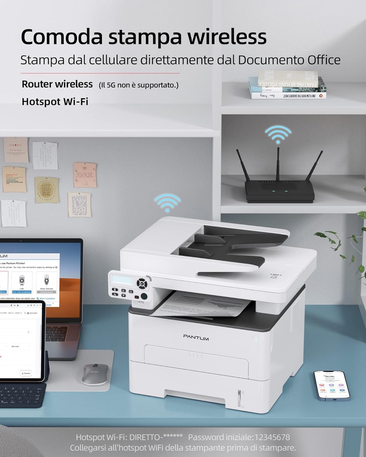 STAMPANTE MULTIFUNZIONE LASER PANTUM M7100DW WIFI